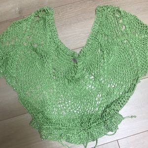 Adorable crochet tie bottom top